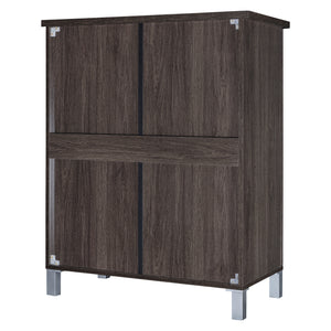 TADesign Quad-Pace Shoe Cabinet in Dark Brown Color