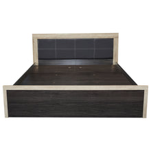 Load image into Gallery viewer, TADesign Laurel Queen Bed with Hydraulic &amp; Box Storage in Dark Brown &amp; White Oak Color
