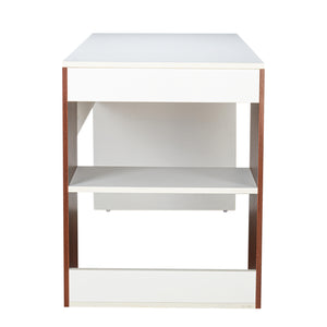 TADesign Zeki Study Desk & Office Table in White & English Oak Brown Color